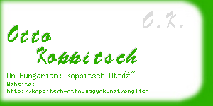 otto koppitsch business card